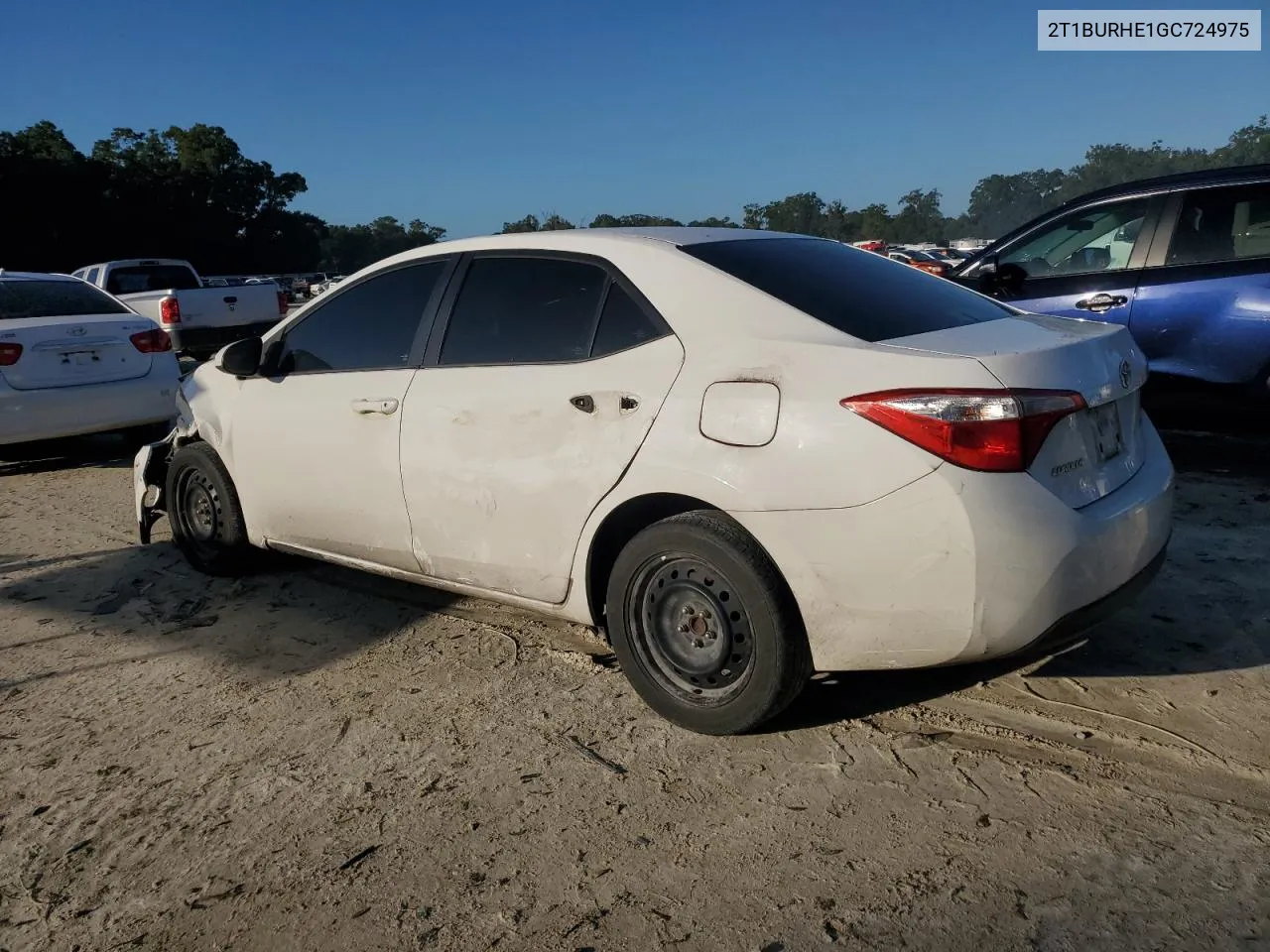 2T1BURHE1GC724975 2016 Toyota Corolla L