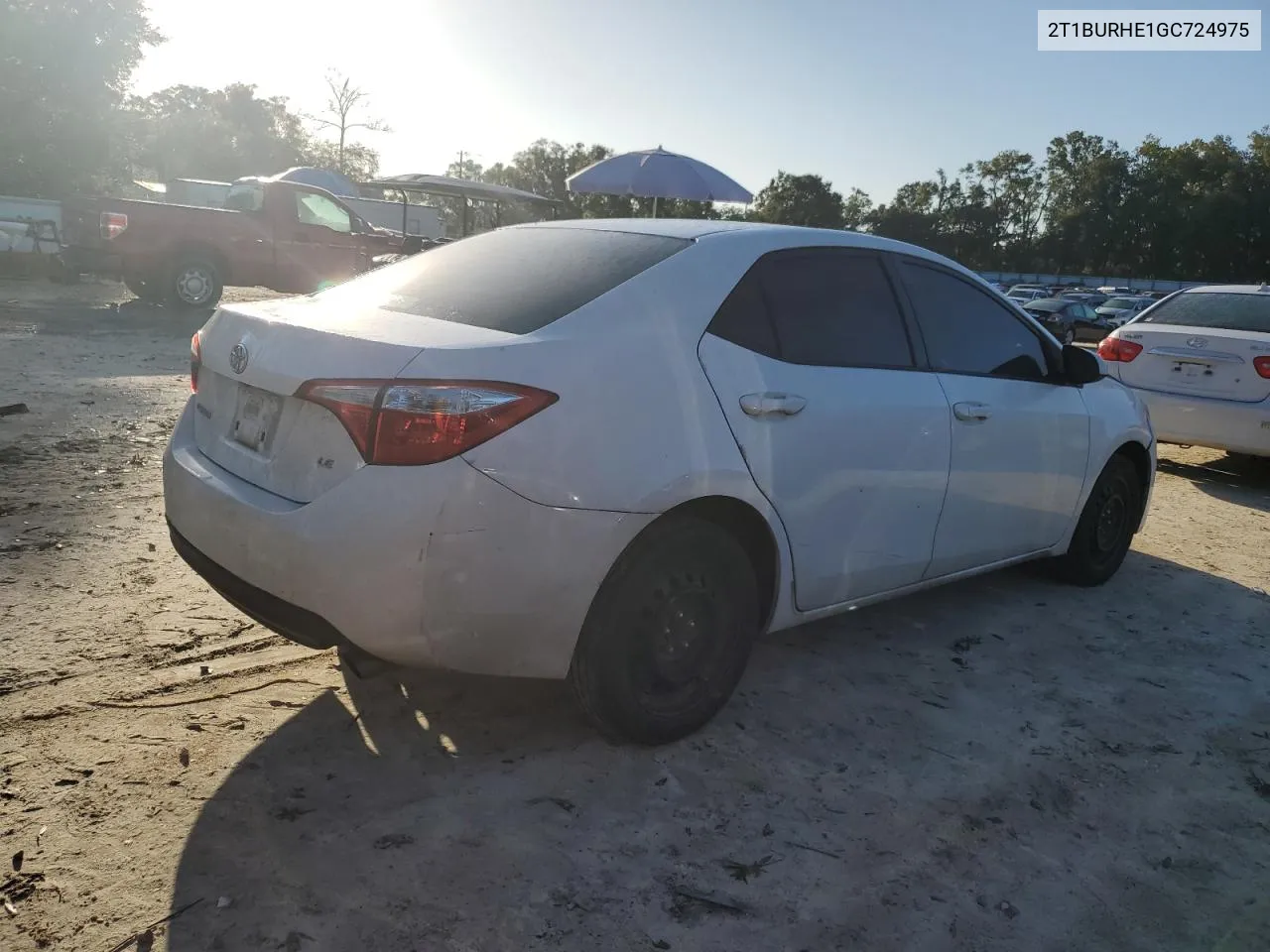 2016 Toyota Corolla L VIN: 2T1BURHE1GC724975 Lot: 74773744