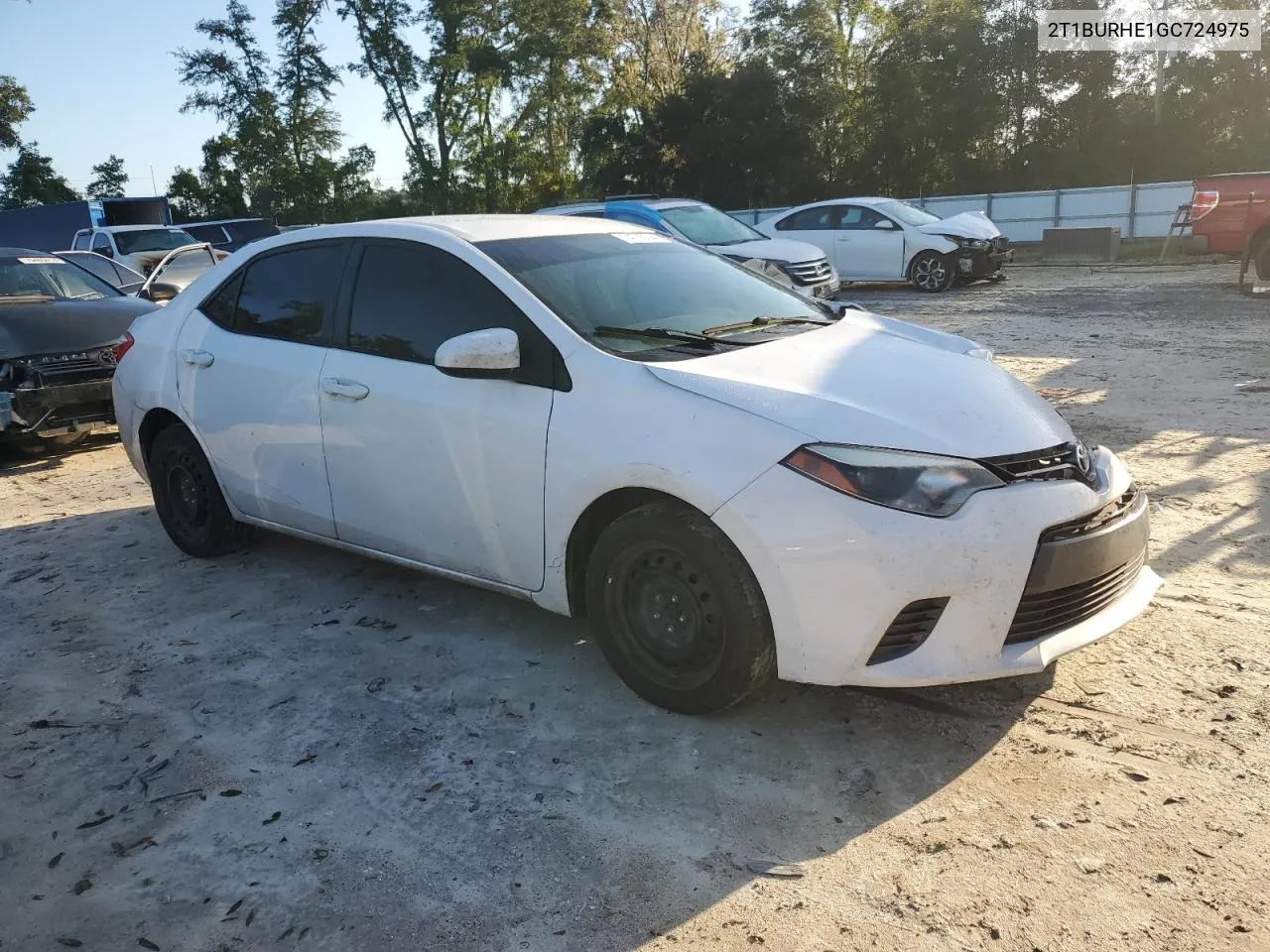 2016 Toyota Corolla L VIN: 2T1BURHE1GC724975 Lot: 74773744