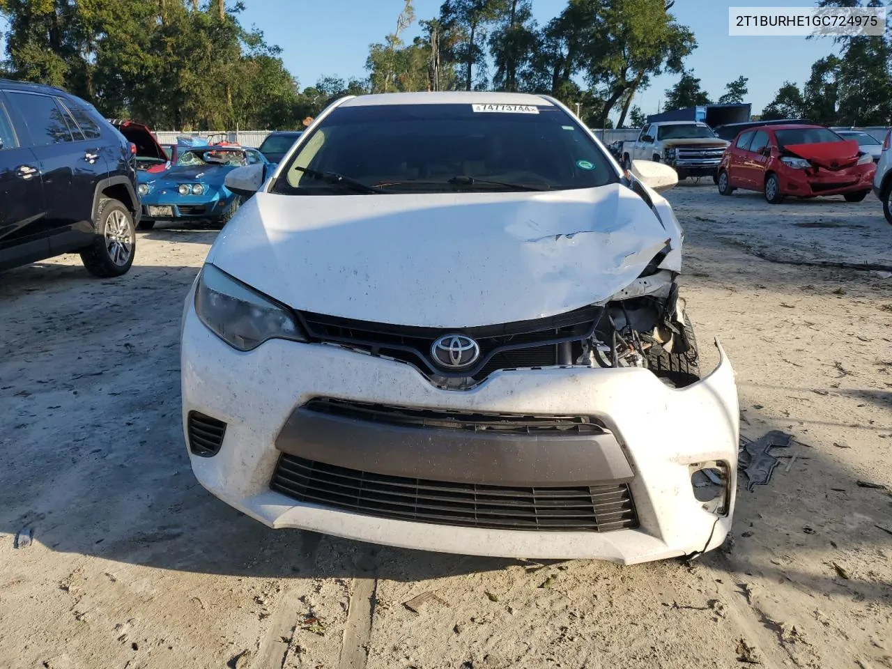 2016 Toyota Corolla L VIN: 2T1BURHE1GC724975 Lot: 74773744