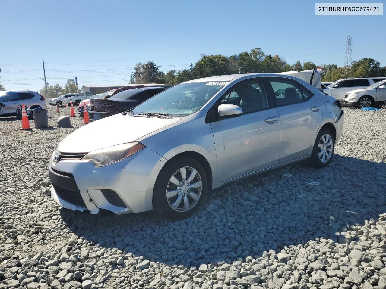 2016 Toyota Corolla L VIN: 2T1BURHE6GC679421 Lot: 74780644