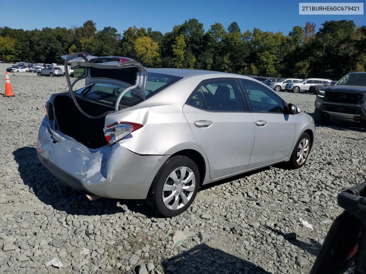 2016 Toyota Corolla L VIN: 2T1BURHE6GC679421 Lot: 74780644