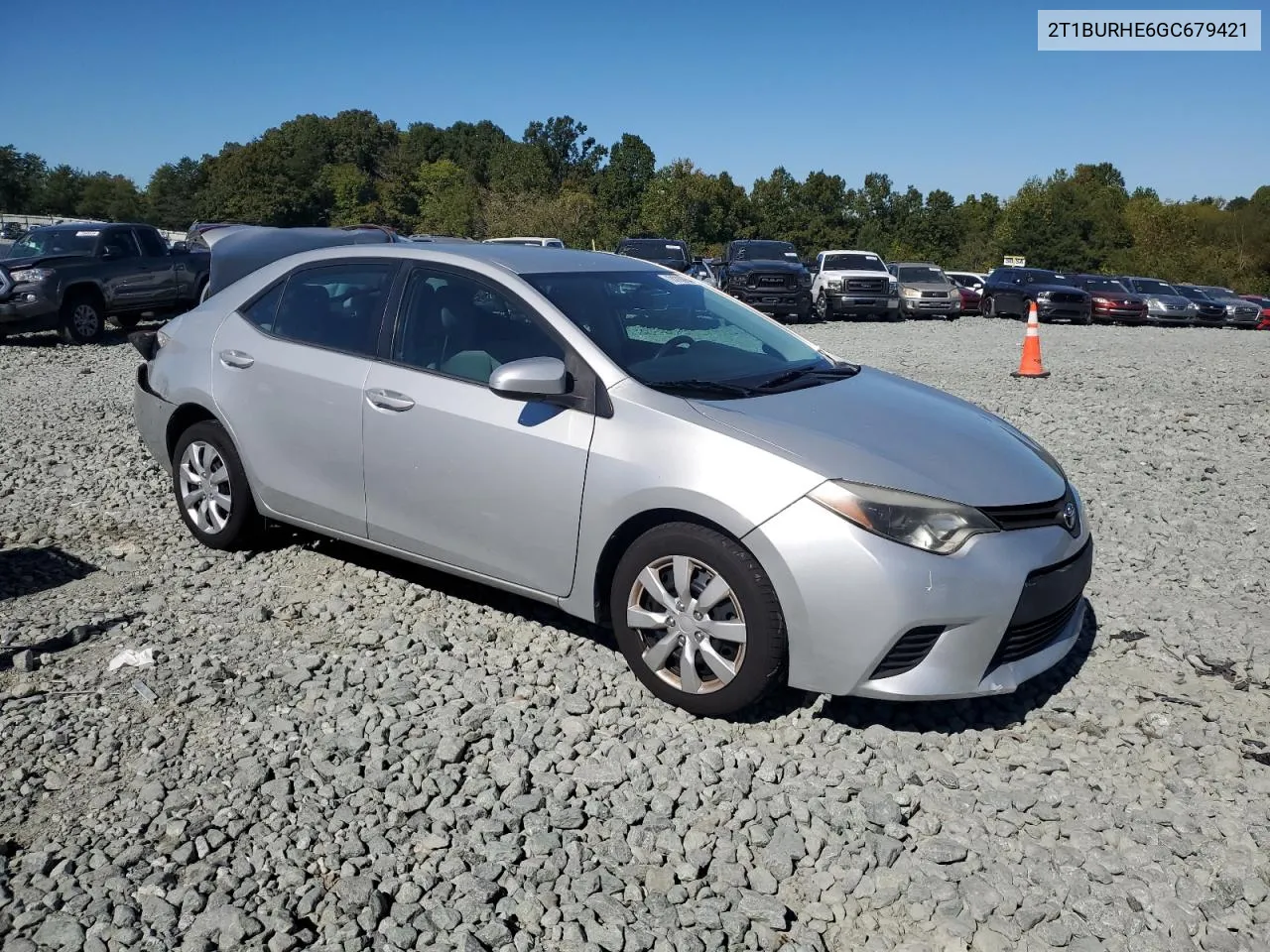 2016 Toyota Corolla L VIN: 2T1BURHE6GC679421 Lot: 74780644