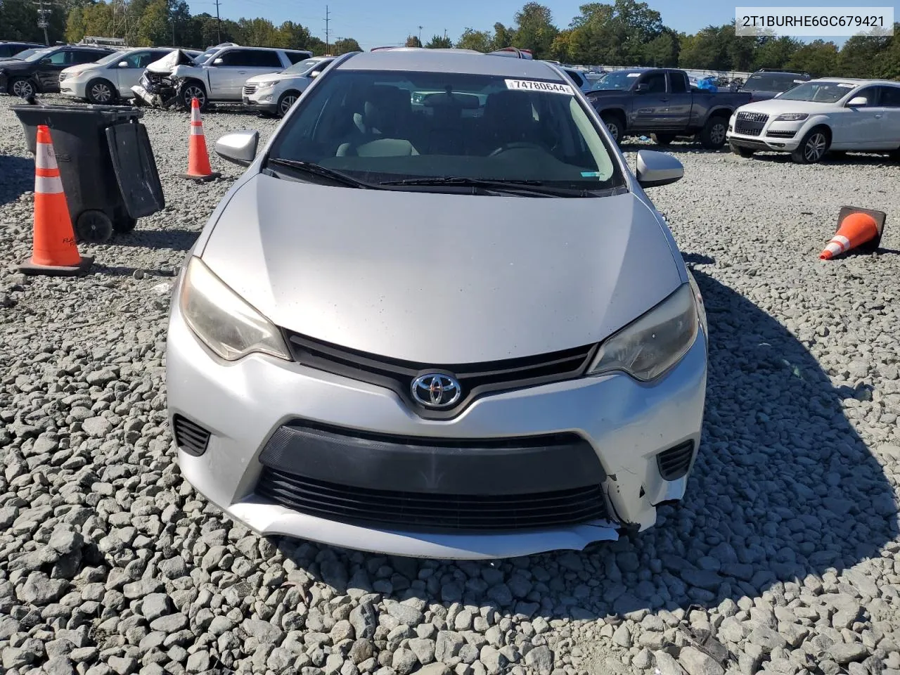 2016 Toyota Corolla L VIN: 2T1BURHE6GC679421 Lot: 74780644