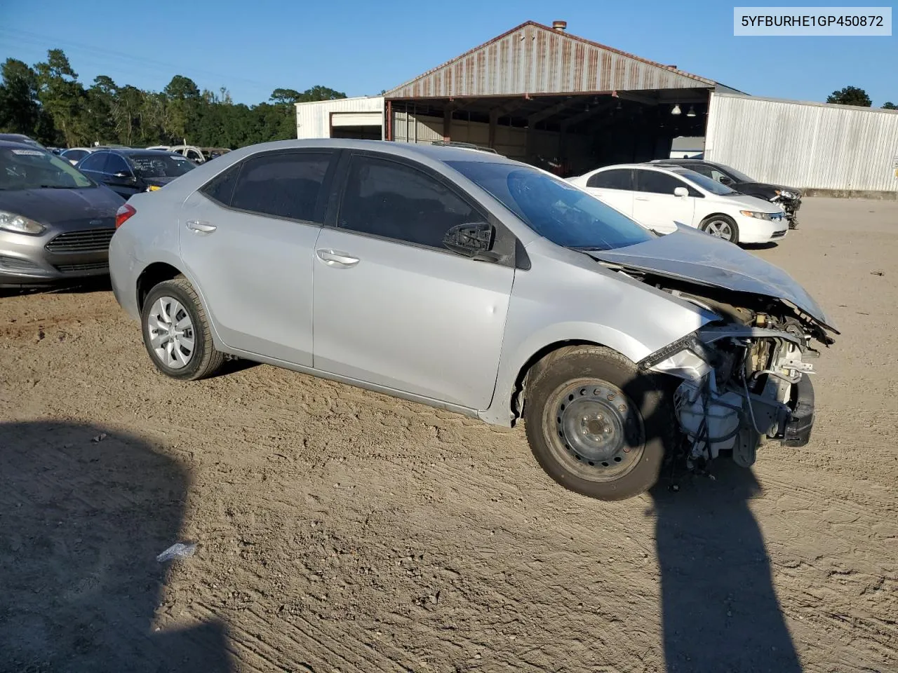 2016 Toyota Corolla L VIN: 5YFBURHE1GP450872 Lot: 74969144