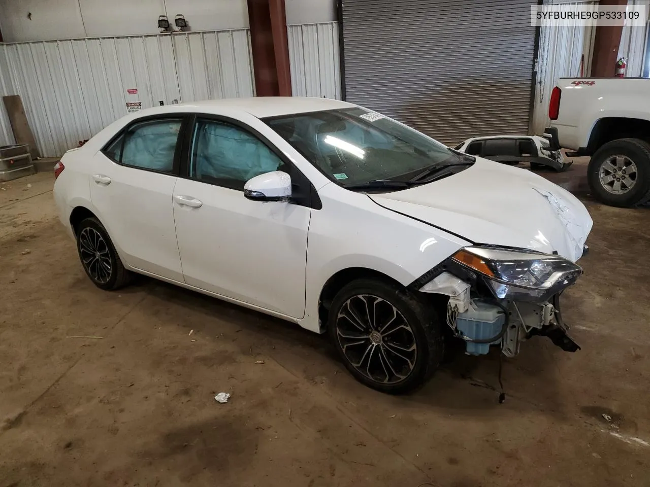 5YFBURHE9GP533109 2016 Toyota Corolla L