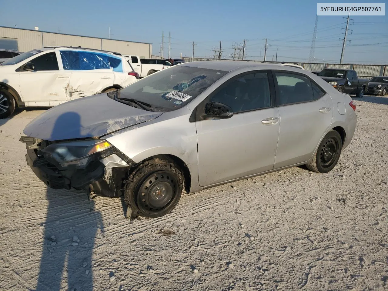 2016 Toyota Corolla L VIN: 5YFBURHE4GP507761 Lot: 74999494