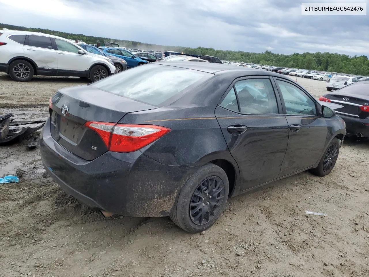 2016 Toyota Corolla L VIN: 2T1BURHE4GC542476 Lot: 75020424