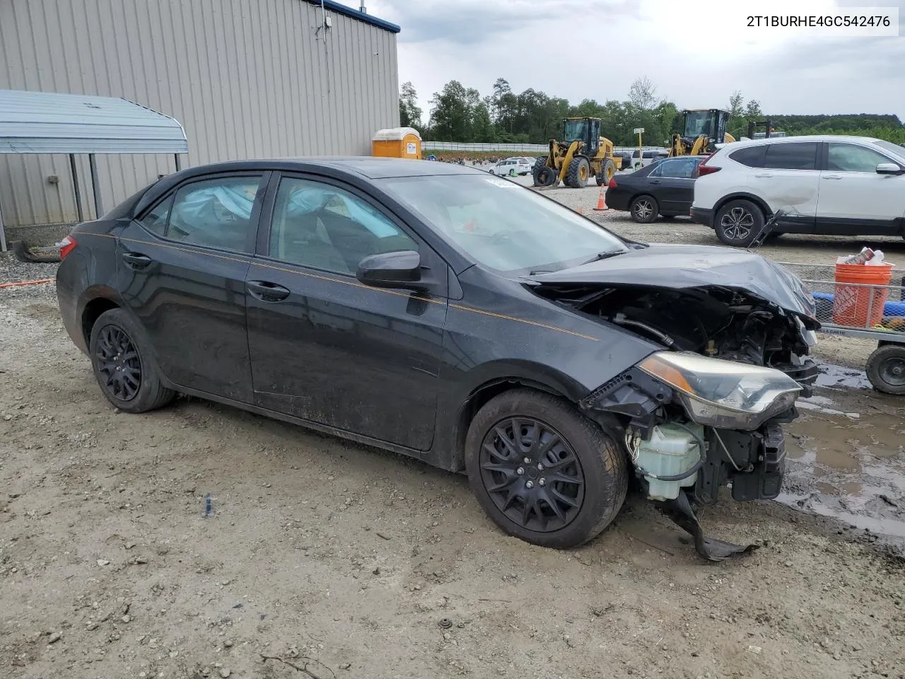 2016 Toyota Corolla L VIN: 2T1BURHE4GC542476 Lot: 75020424