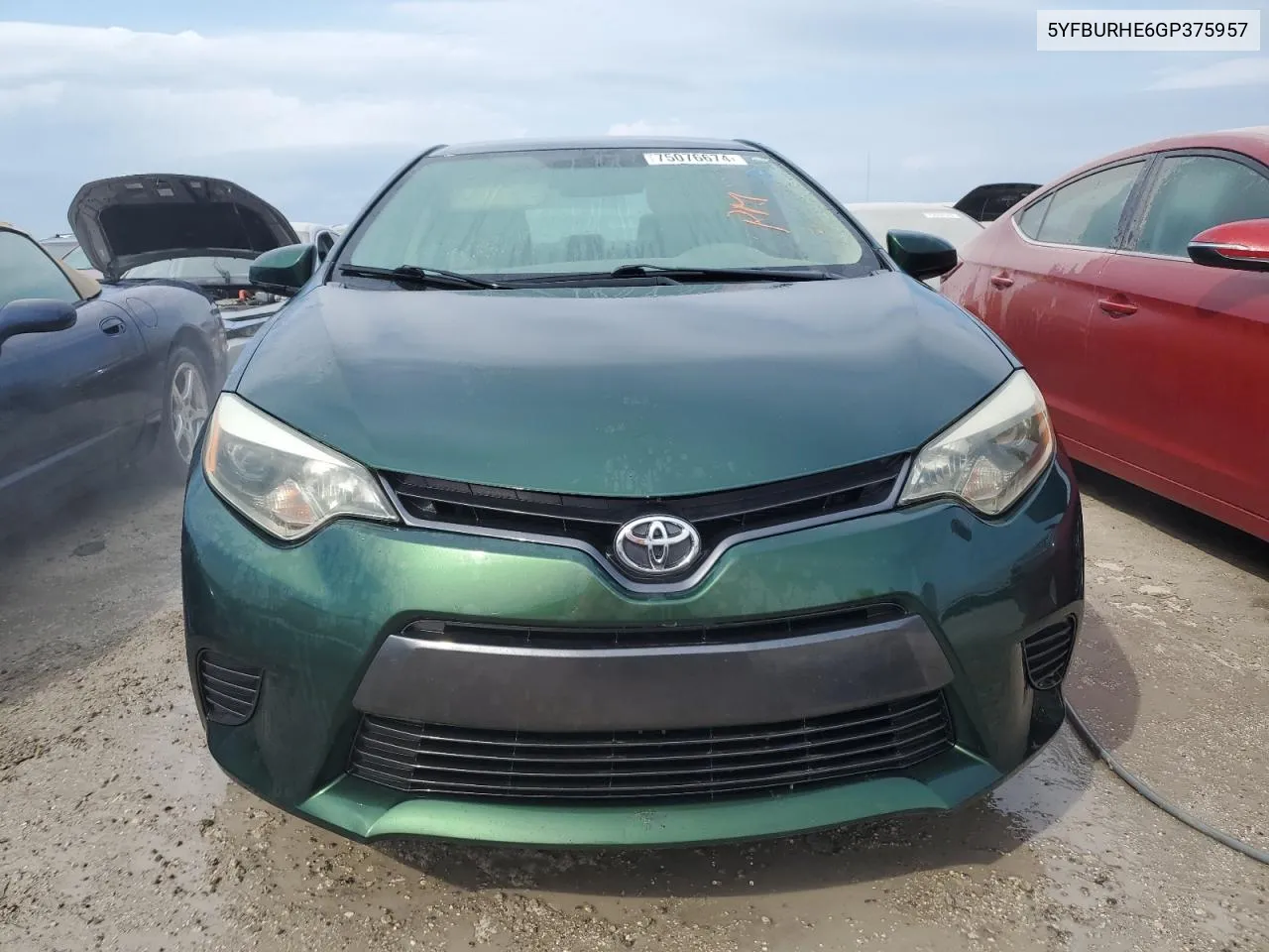 2016 Toyota Corolla L VIN: 5YFBURHE6GP375957 Lot: 75076674