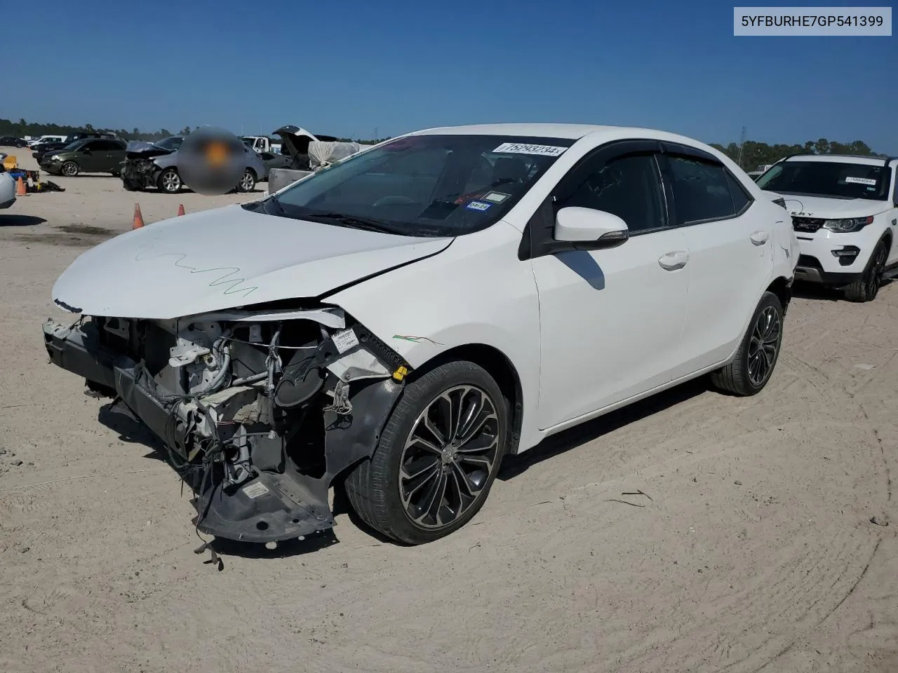 2016 Toyota Corolla L VIN: 5YFBURHE7GP541399 Lot: 75293234