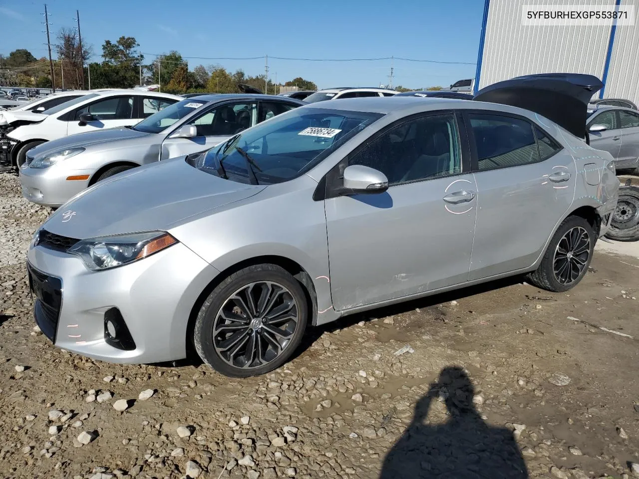 2016 Toyota Corolla L VIN: 5YFBURHEXGP553871 Lot: 75886734