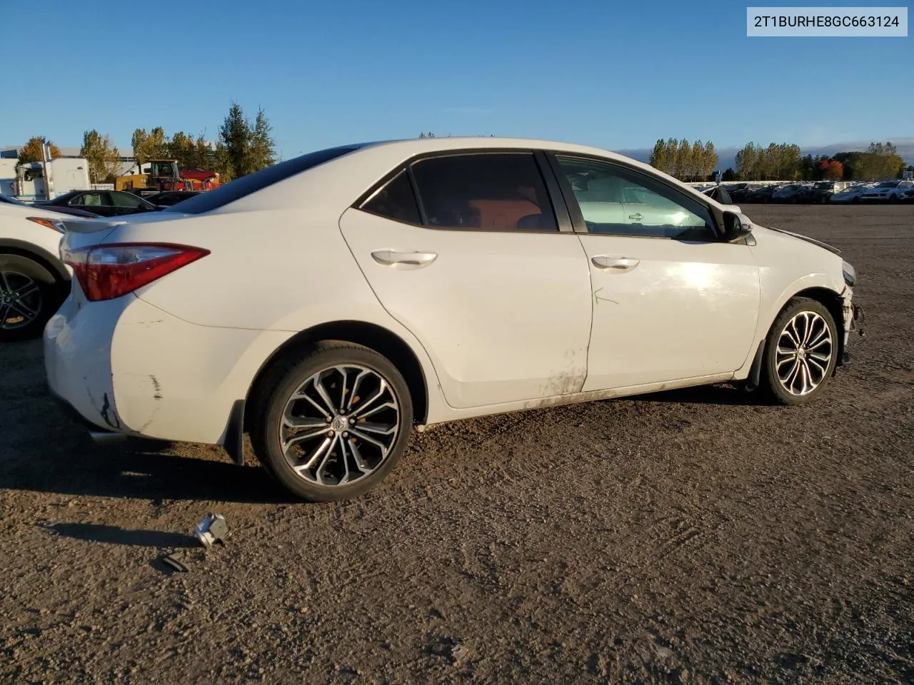 2016 Toyota Corolla L VIN: 2T1BURHE8GC663124 Lot: 75886924