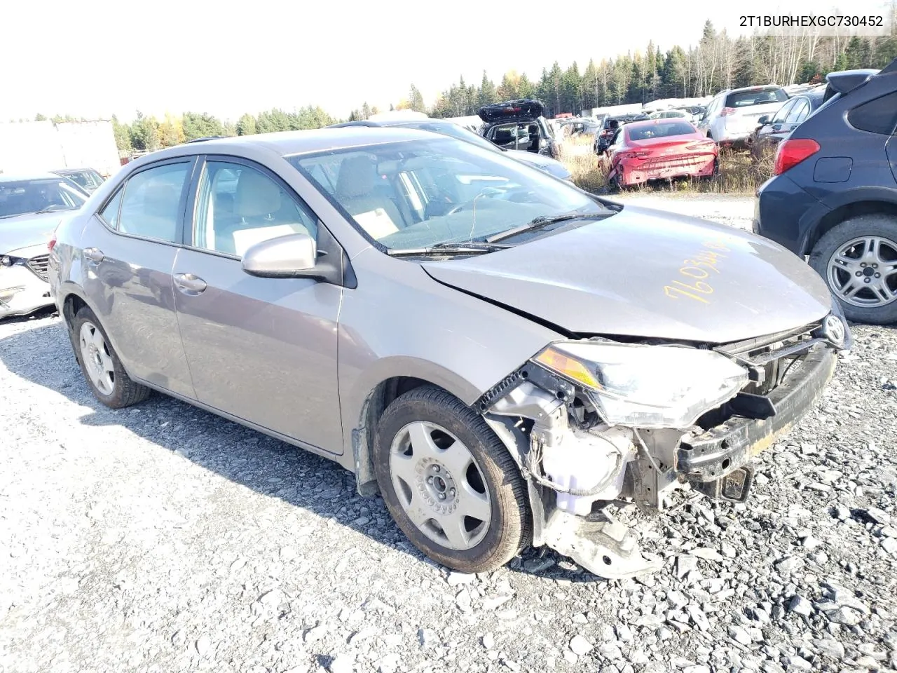 2016 Toyota Corolla L VIN: 2T1BURHEXGC730452 Lot: 76034484