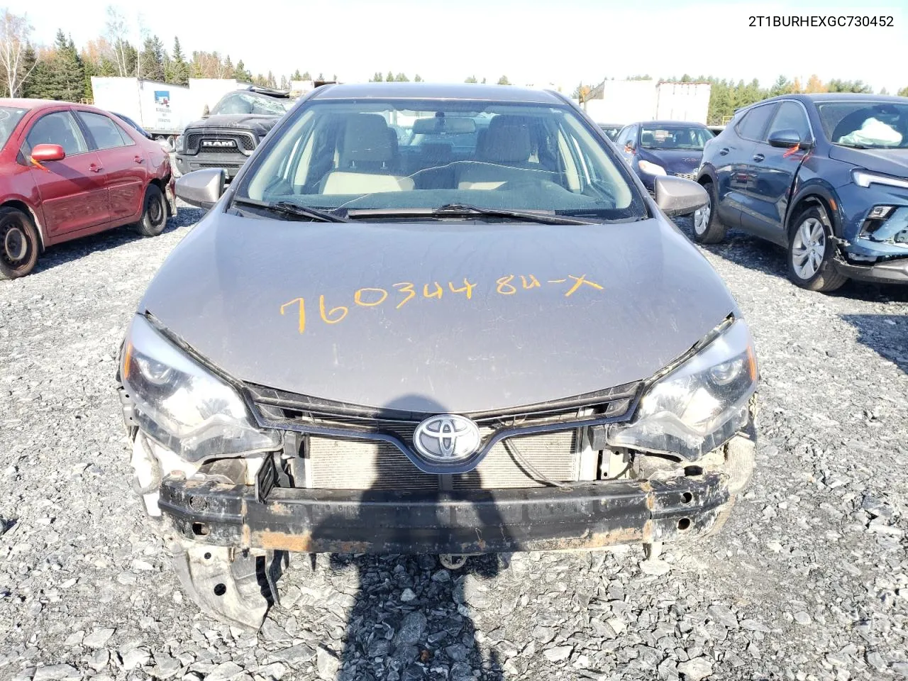 2016 Toyota Corolla L VIN: 2T1BURHEXGC730452 Lot: 76034484