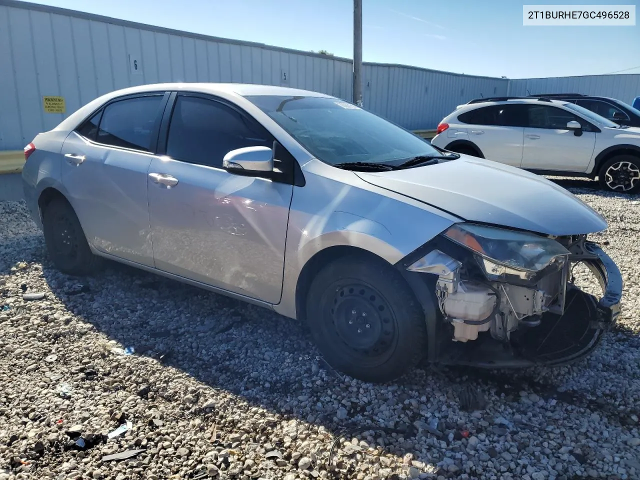 2016 Toyota Corolla L VIN: 2T1BURHE7GC496528 Lot: 76060154