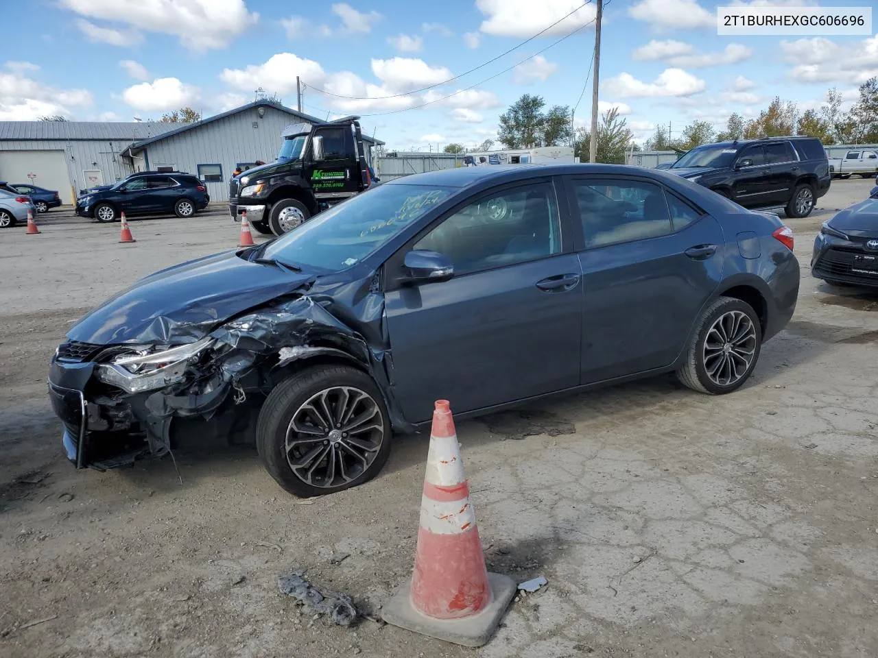 2016 Toyota Corolla L VIN: 2T1BURHEXGC606696 Lot: 76072384