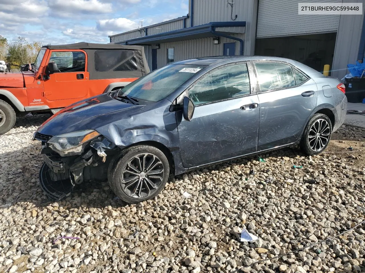 2016 Toyota Corolla L VIN: 2T1BURHE9GC599448 Lot: 76111254