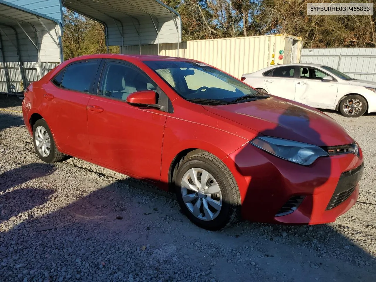 2016 Toyota Corolla L VIN: 5YFBURHE0GP465833 Lot: 76184684