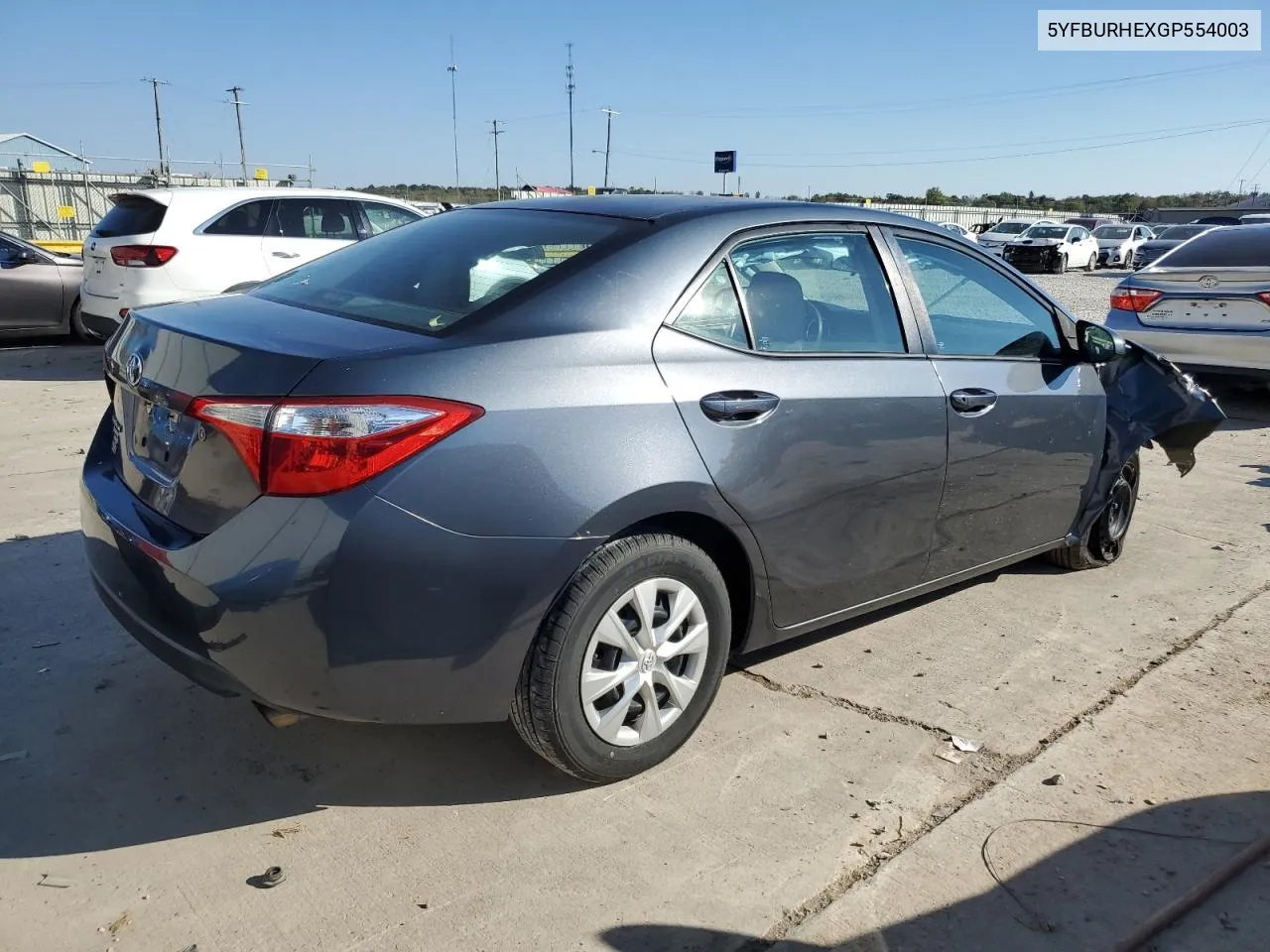 2016 Toyota Corolla L VIN: 5YFBURHEXGP554003 Lot: 76485534