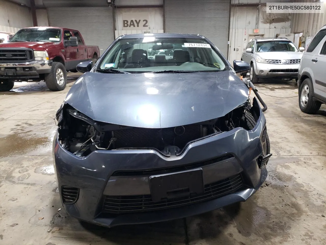 2016 Toyota Corolla L VIN: 2T1BURHE5GC580122 Lot: 76712494