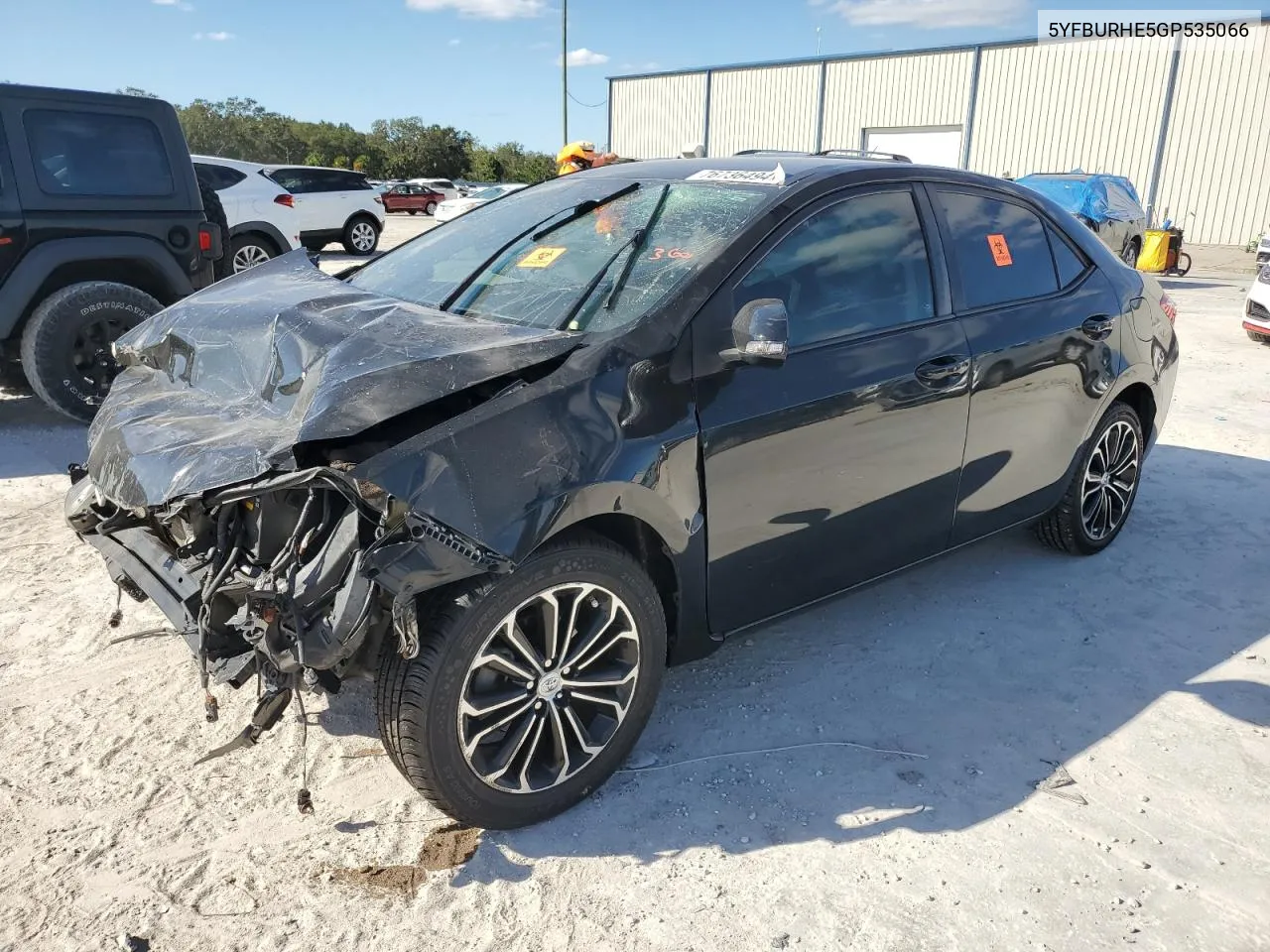 2016 Toyota Corolla L VIN: 5YFBURHE5GP535066 Lot: 76736494