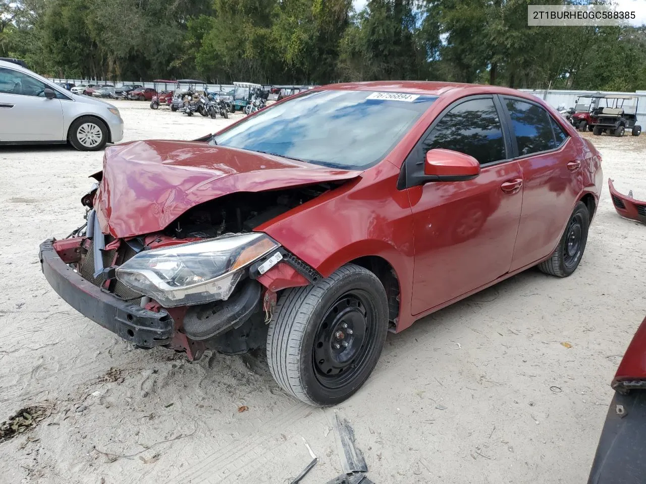 2016 Toyota Corolla L VIN: 2T1BURHE0GC588385 Lot: 76756894