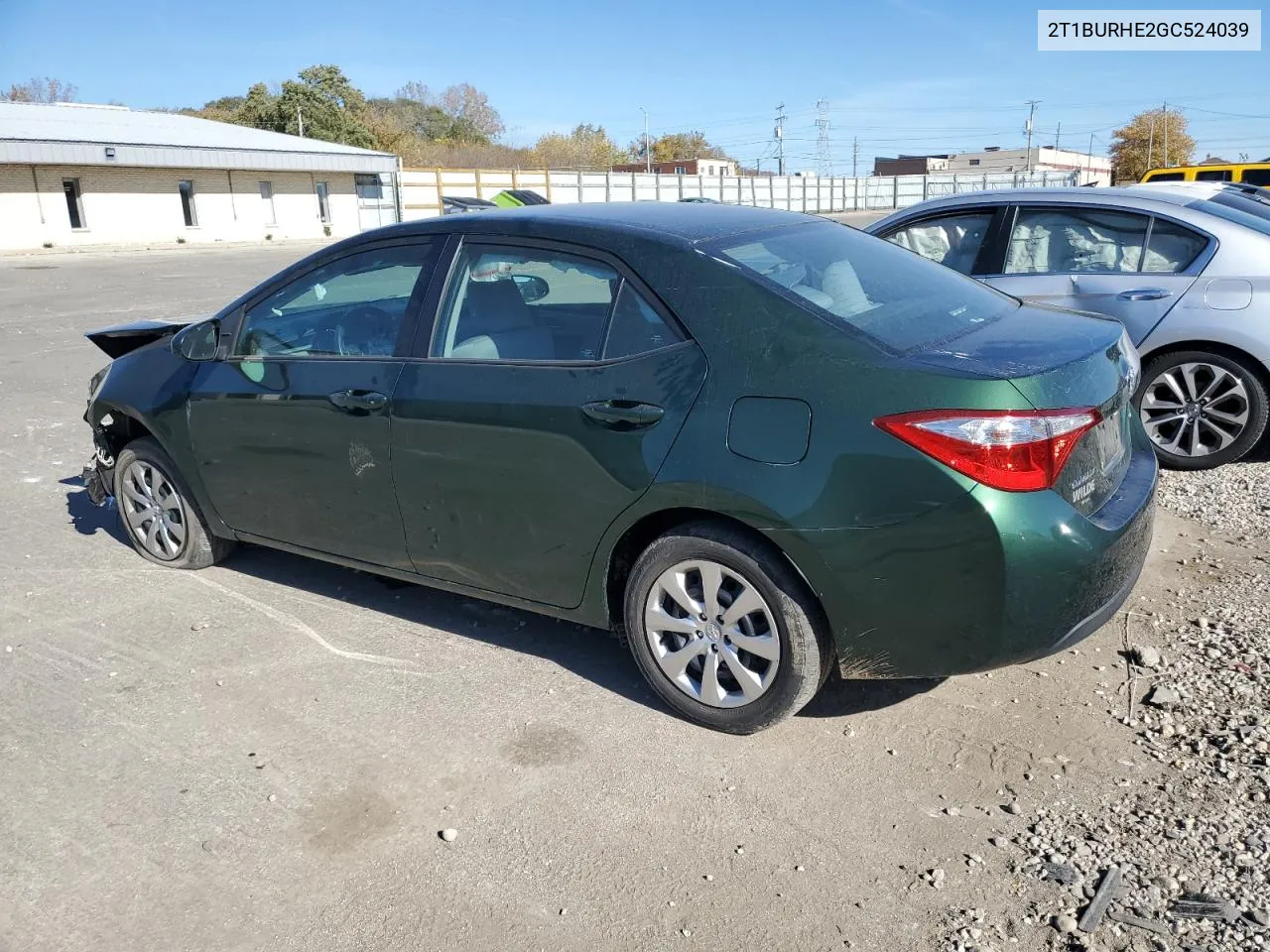 2016 Toyota Corolla L VIN: 2T1BURHE2GC524039 Lot: 76923914