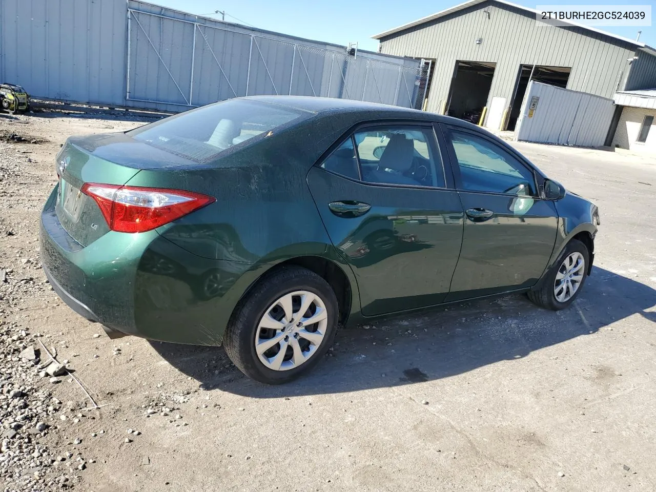 2016 Toyota Corolla L VIN: 2T1BURHE2GC524039 Lot: 76923914