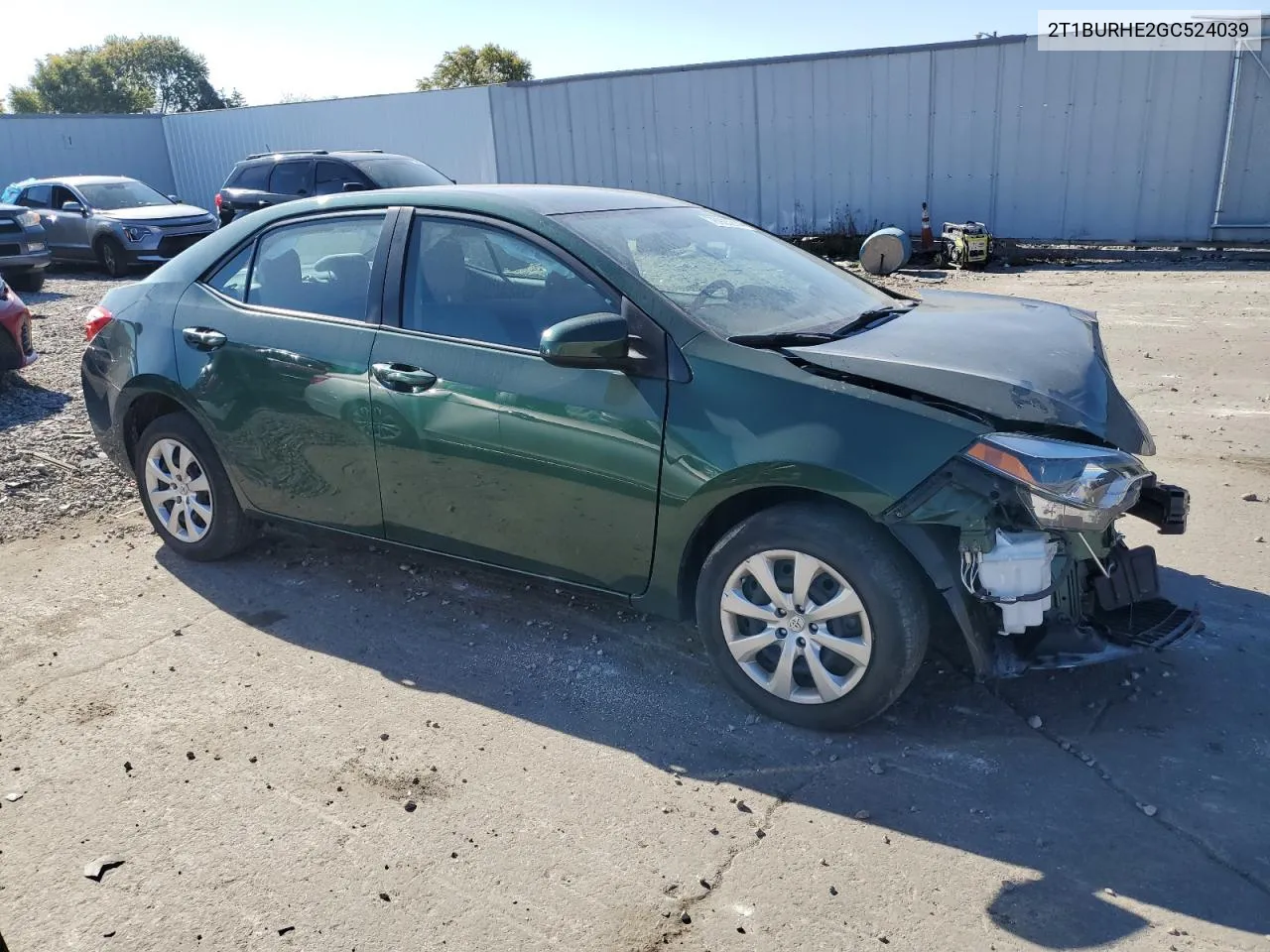 2016 Toyota Corolla L VIN: 2T1BURHE2GC524039 Lot: 76923914