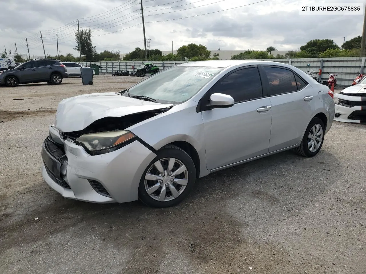 2016 Toyota Corolla L VIN: 2T1BURHE2GC675835 Lot: 76937464