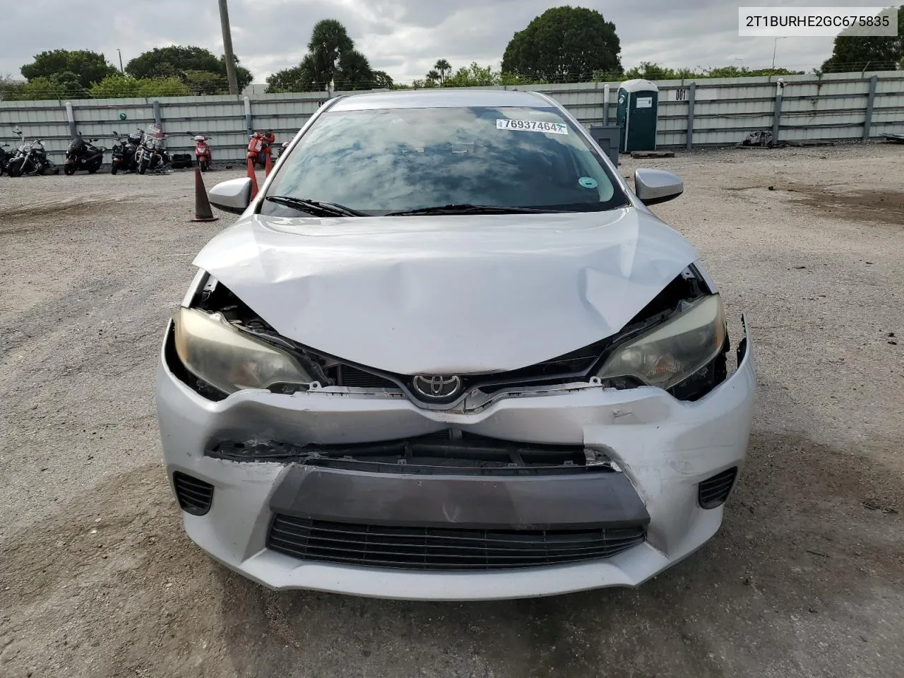 2016 Toyota Corolla L VIN: 2T1BURHE2GC675835 Lot: 76937464