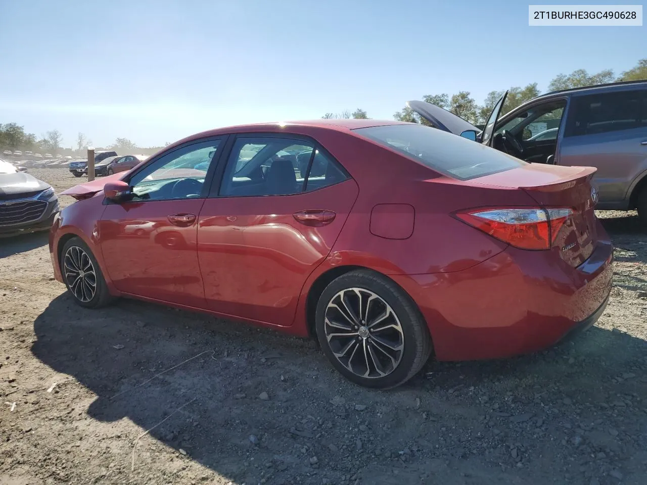 2016 Toyota Corolla L VIN: 2T1BURHE3GC490628 Lot: 76949404