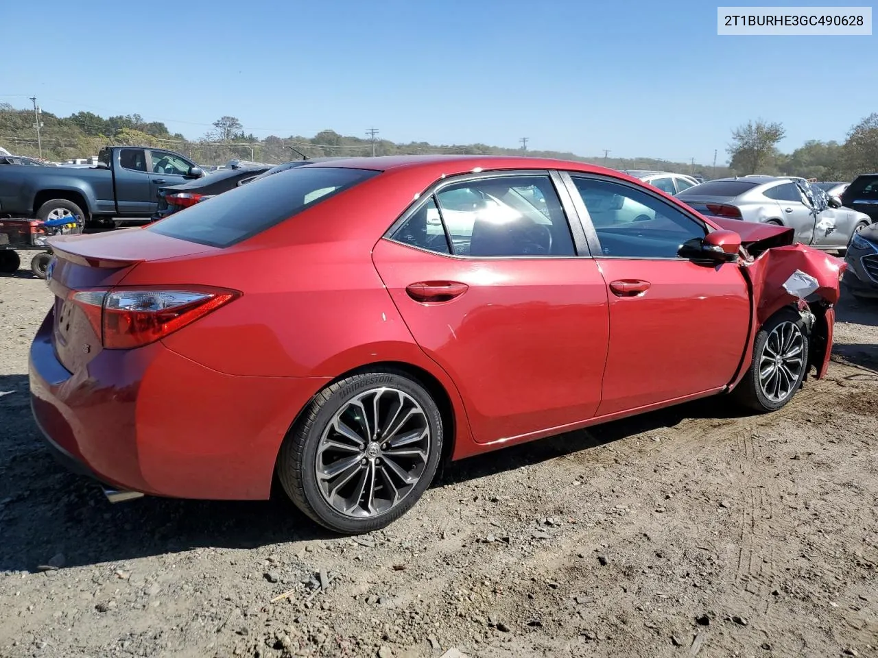 2016 Toyota Corolla L VIN: 2T1BURHE3GC490628 Lot: 76949404