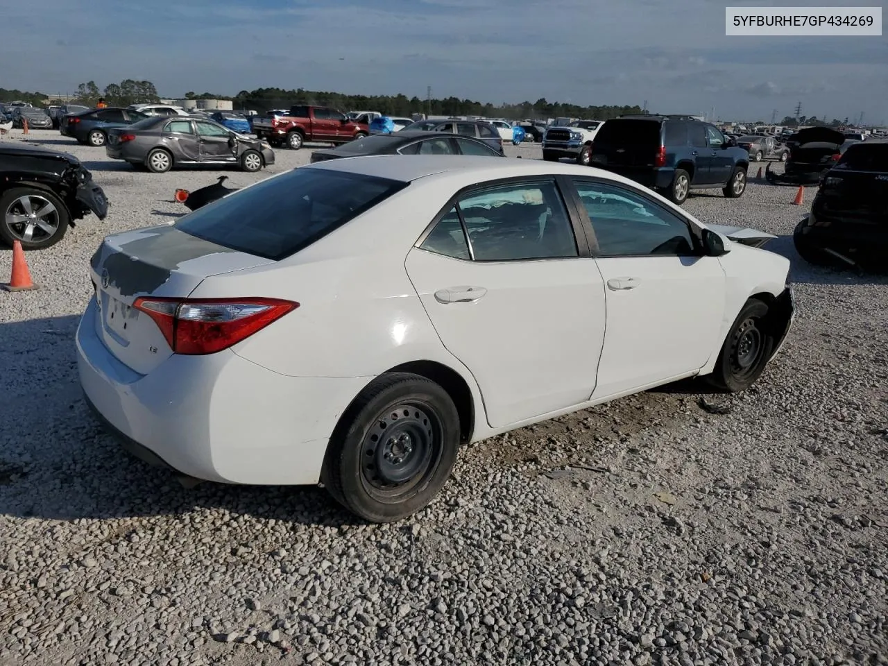 2016 Toyota Corolla L VIN: 5YFBURHE7GP434269 Lot: 77080034