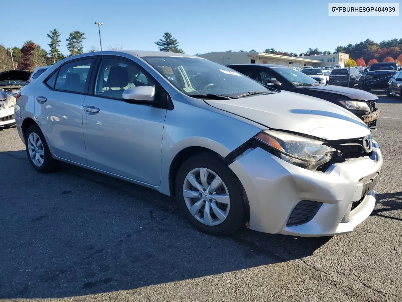 2016 Toyota Corolla L VIN: 5YFBURHE8GP404939 Lot: 77095214