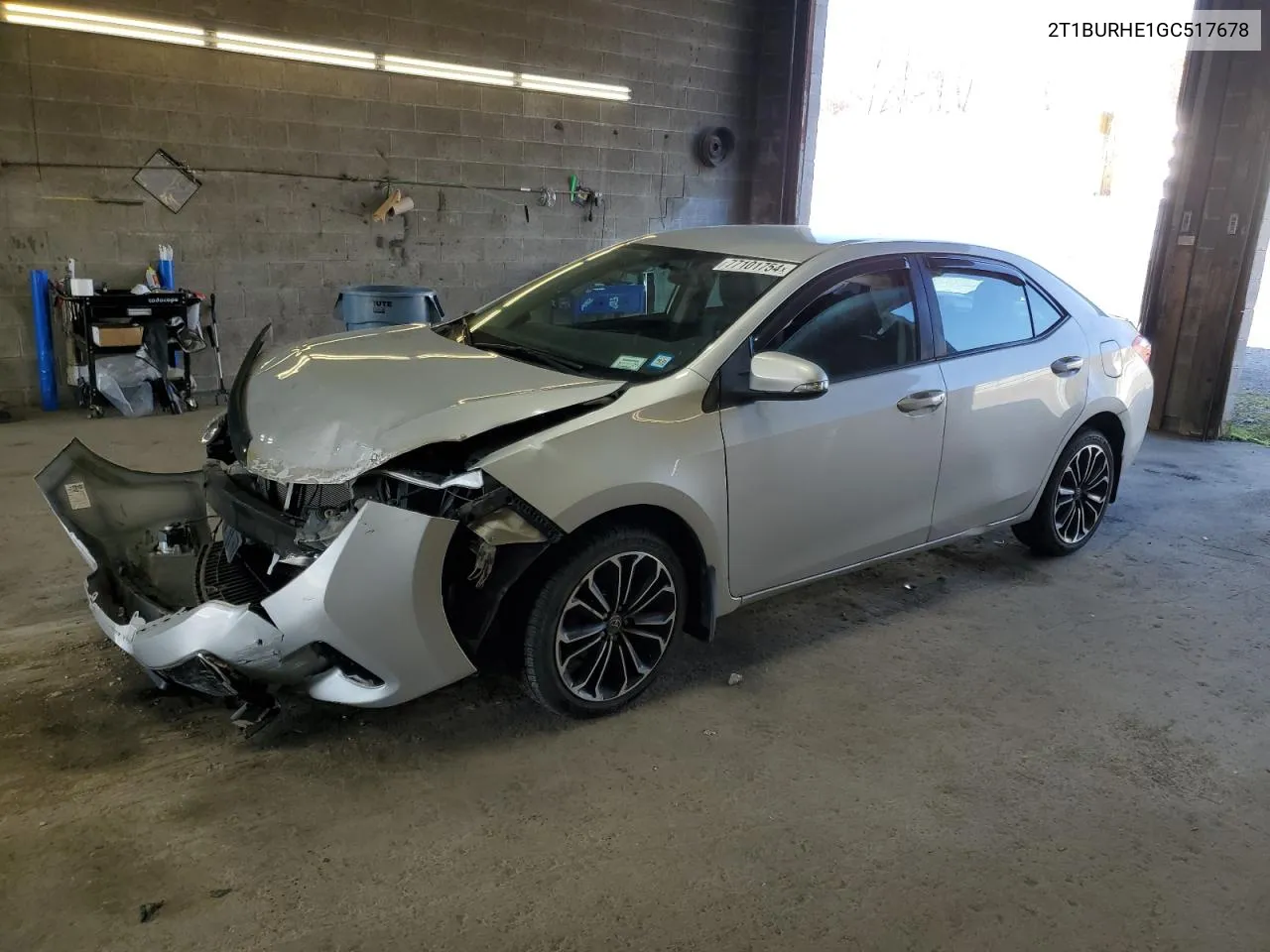 2016 Toyota Corolla L VIN: 2T1BURHE1GC517678 Lot: 77101754