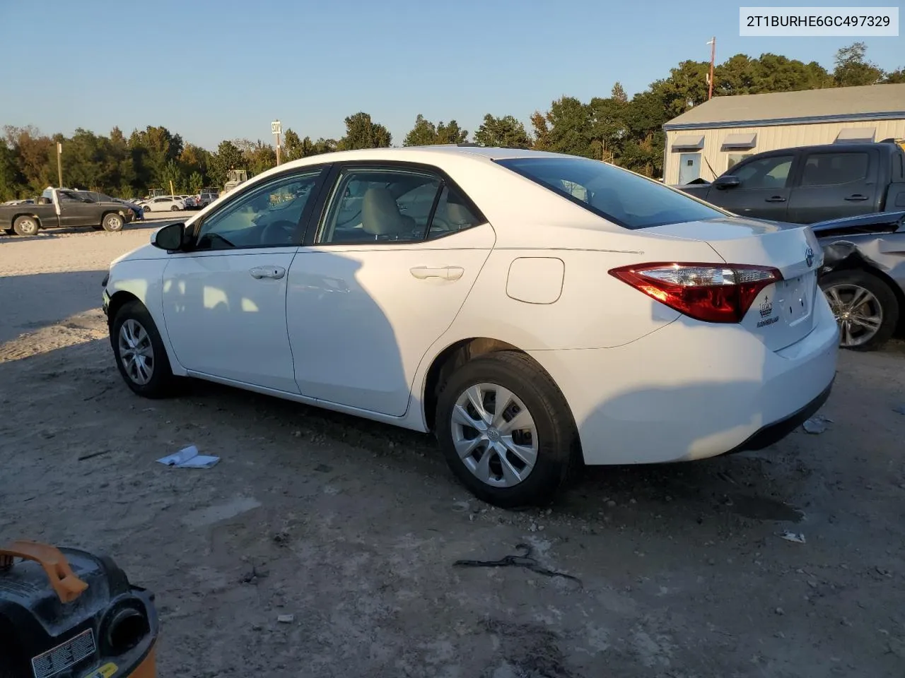 2016 Toyota Corolla L VIN: 2T1BURHE6GC497329 Lot: 77110814