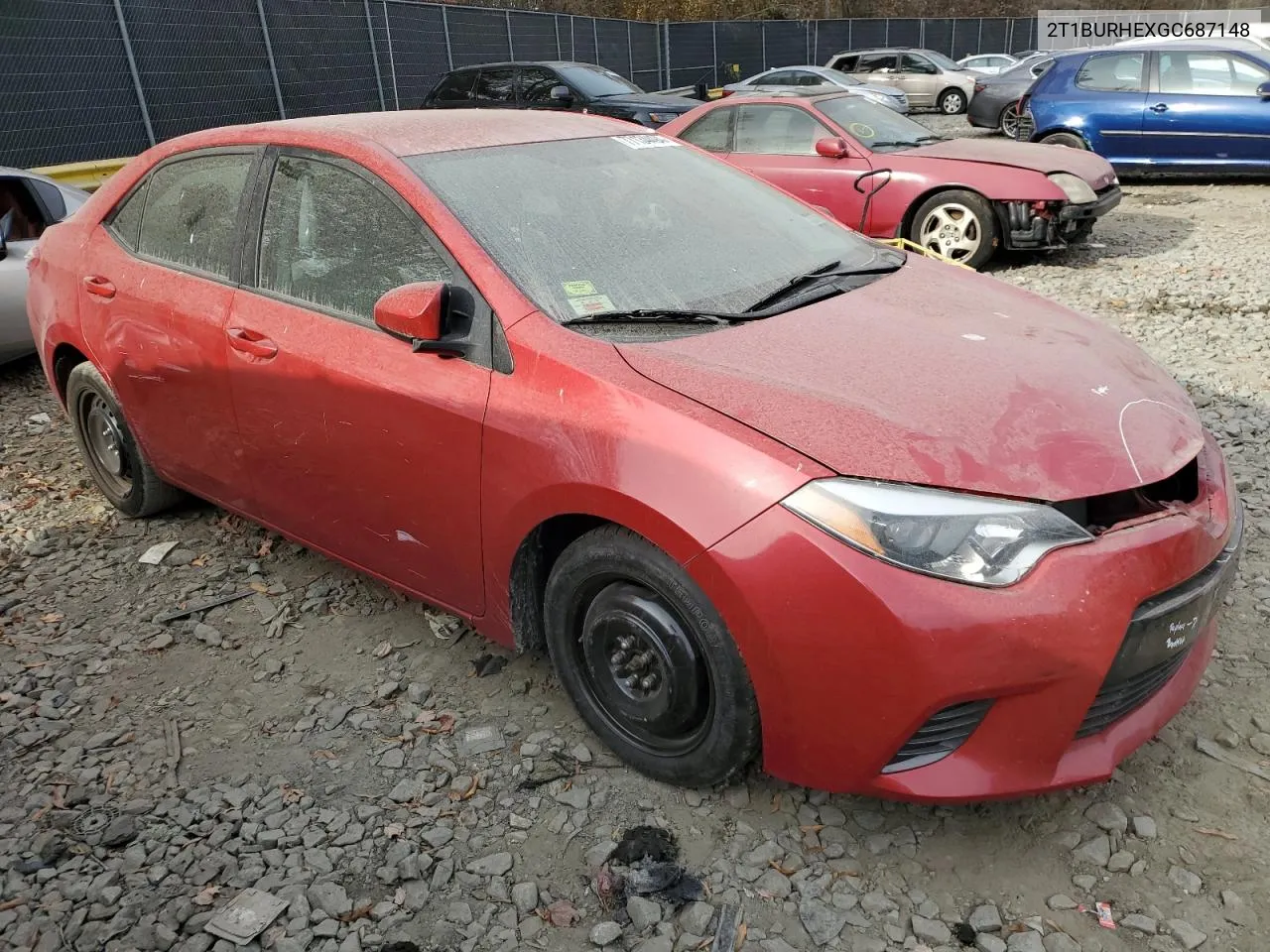 2T1BURHEXGC687148 2016 Toyota Corolla L