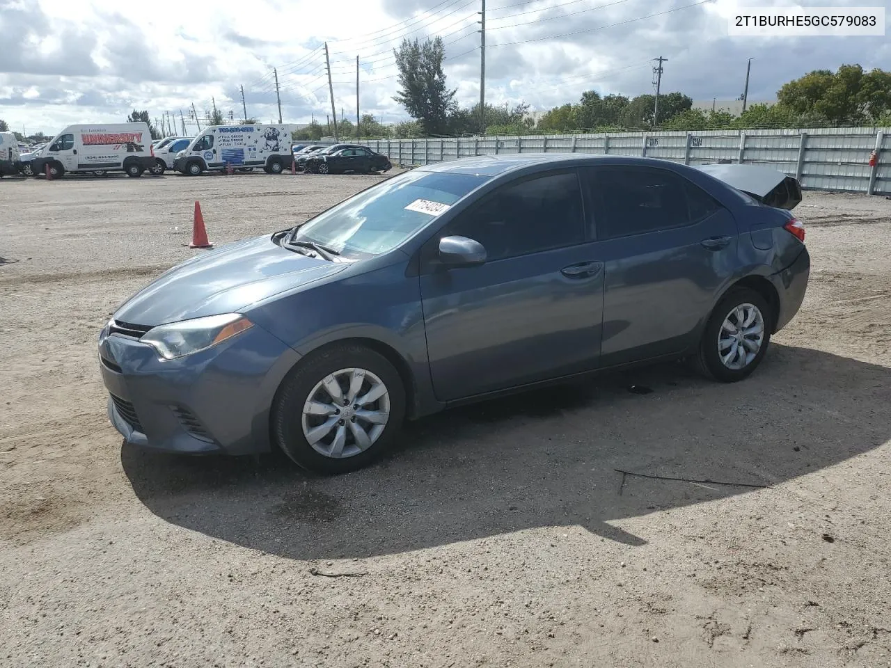 2016 Toyota Corolla L VIN: 2T1BURHE5GC579083 Lot: 77154034