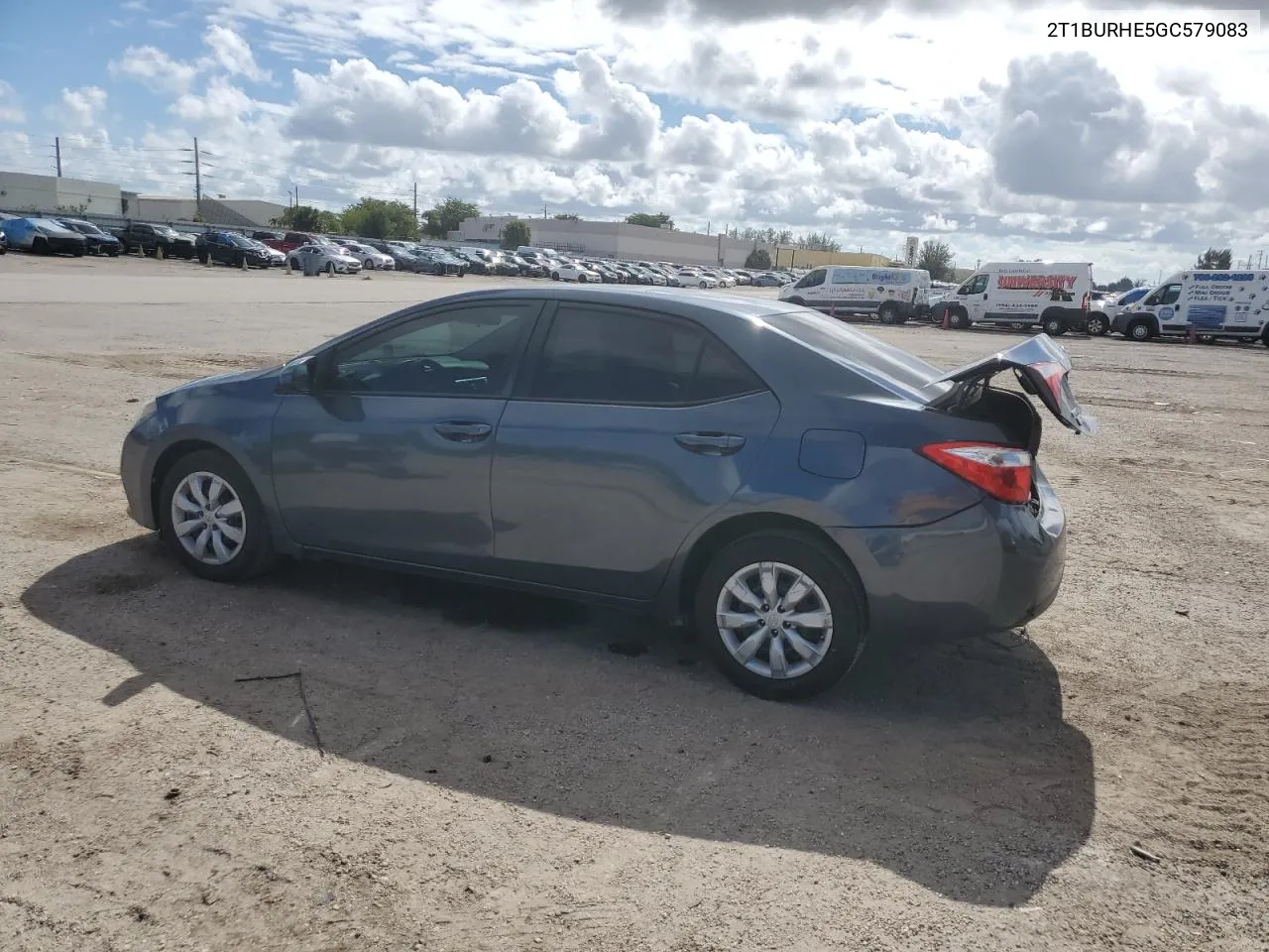 2016 Toyota Corolla L VIN: 2T1BURHE5GC579083 Lot: 77154034