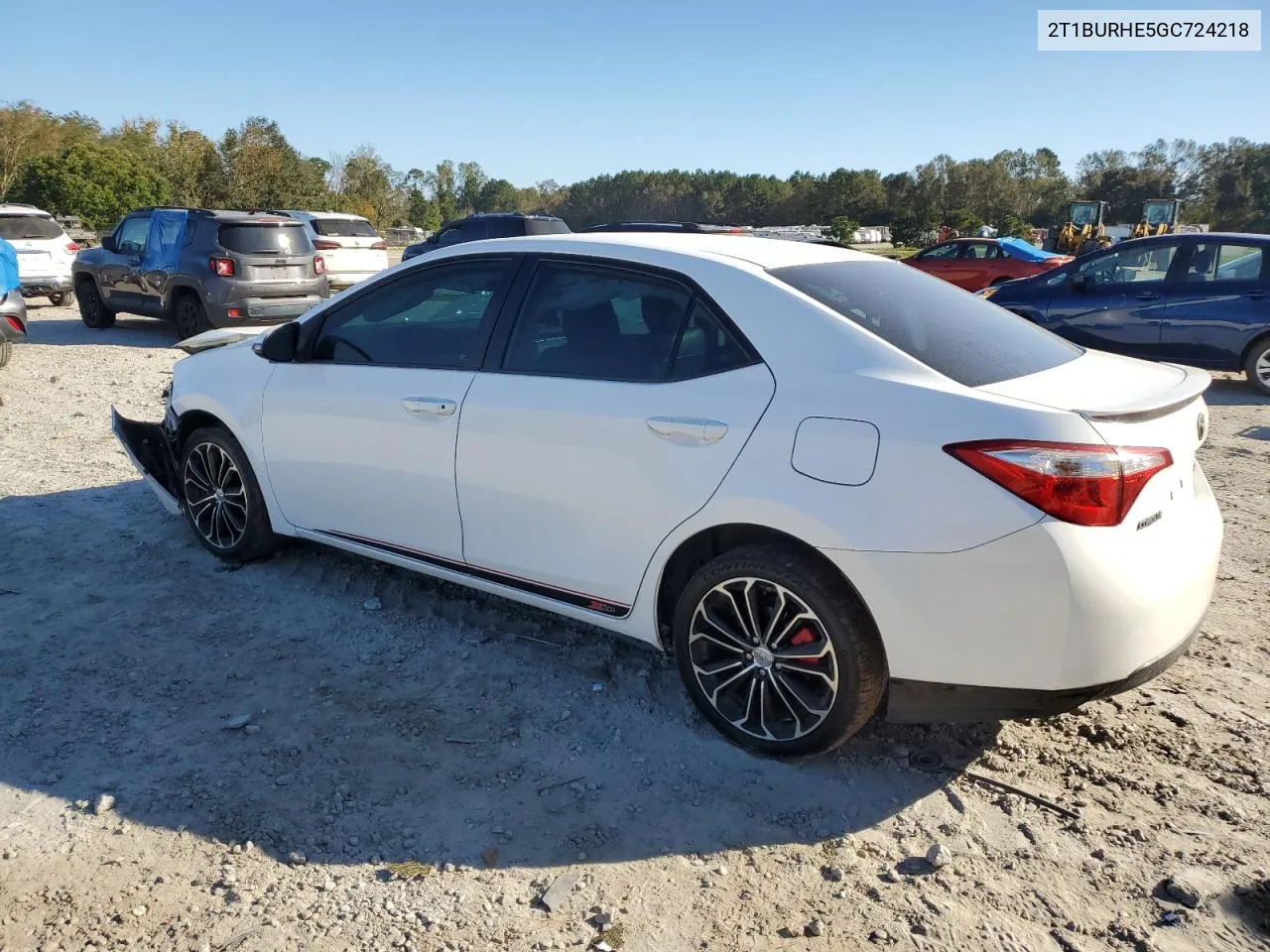 2016 Toyota Corolla L VIN: 2T1BURHE5GC724218 Lot: 77263644