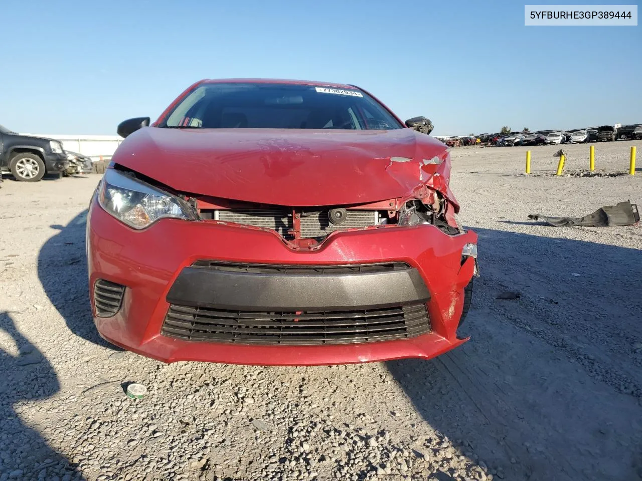 2016 Toyota Corolla L VIN: 5YFBURHE3GP389444 Lot: 77302934