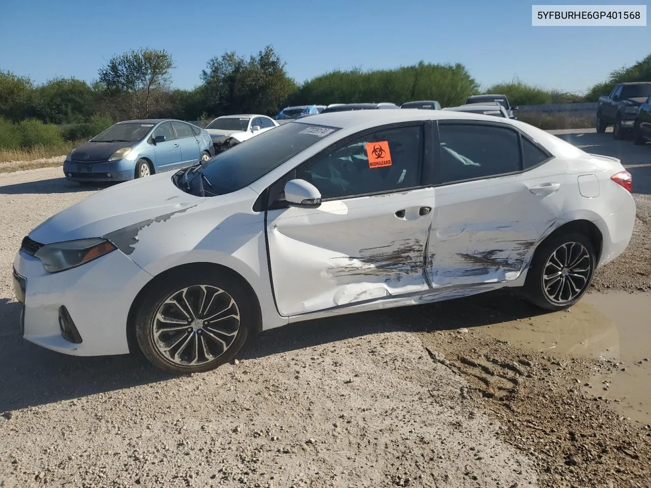 2016 Toyota Corolla L VIN: 5YFBURHE6GP401568 Lot: 77328174