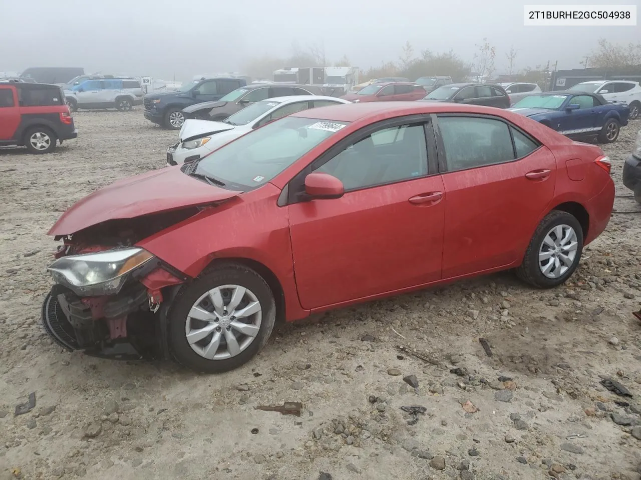 2016 Toyota Corolla L VIN: 2T1BURHE2GC504938 Lot: 77399644