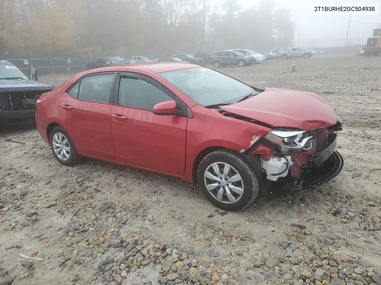 2016 Toyota Corolla L VIN: 2T1BURHE2GC504938 Lot: 77399644