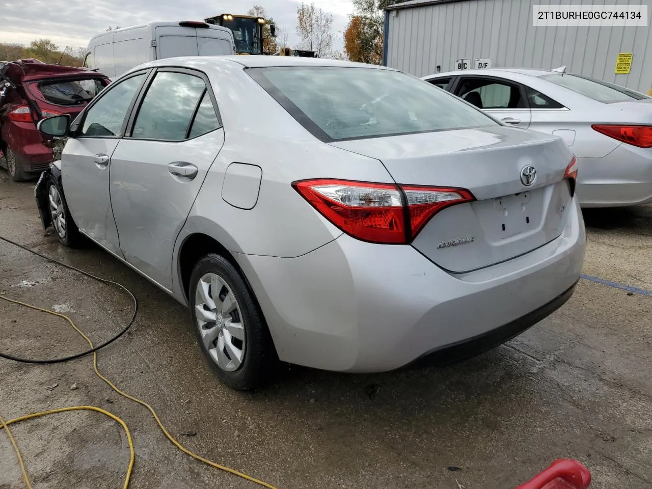 2016 Toyota Corolla L VIN: 2T1BURHE0GC744134 Lot: 77499964