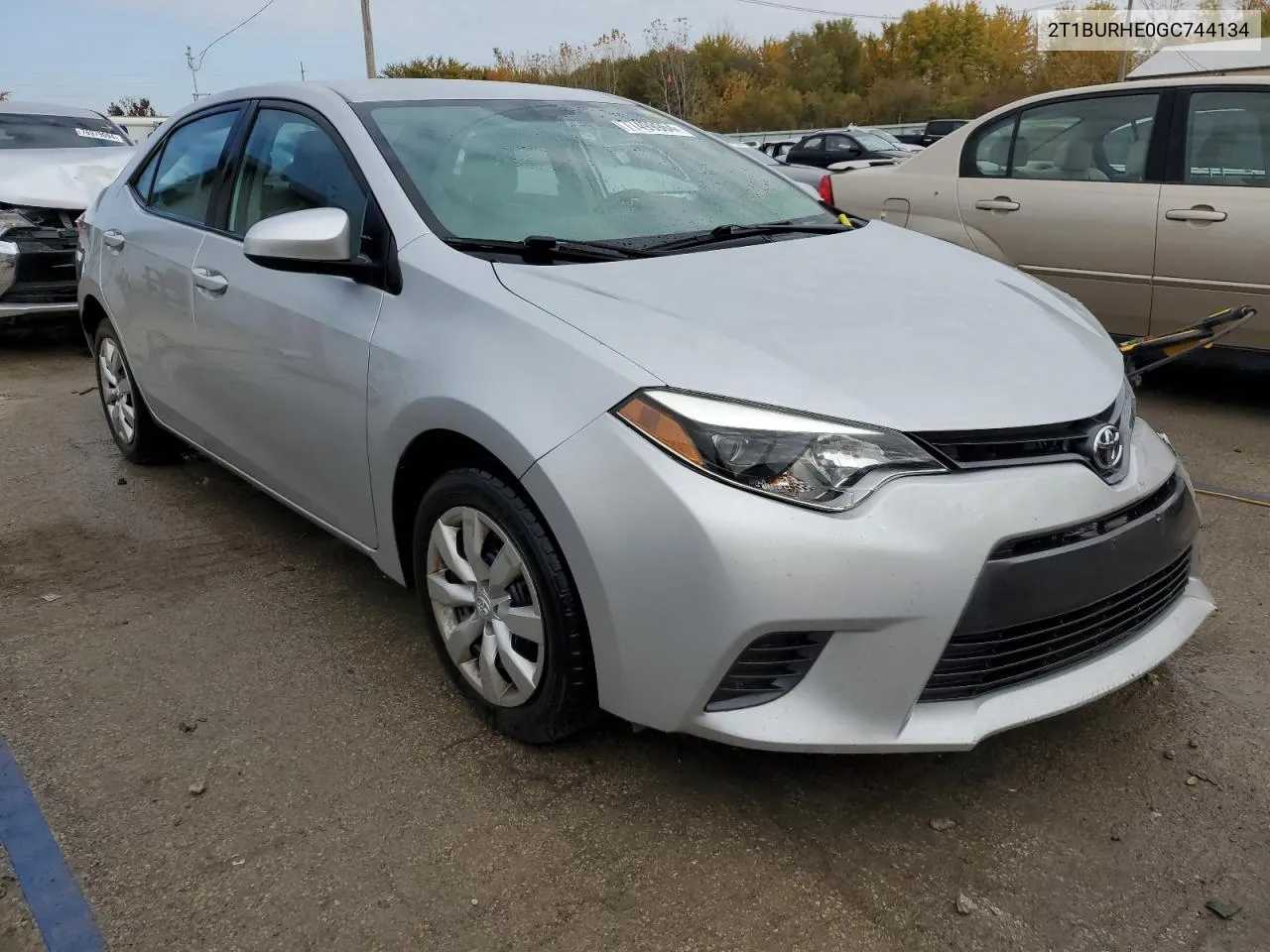 2016 Toyota Corolla L VIN: 2T1BURHE0GC744134 Lot: 77499964