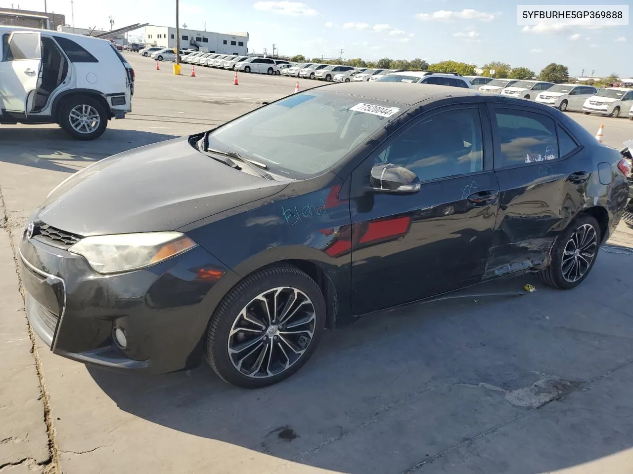 2016 Toyota Corolla L VIN: 5YFBURHE5GP369888 Lot: 77520044