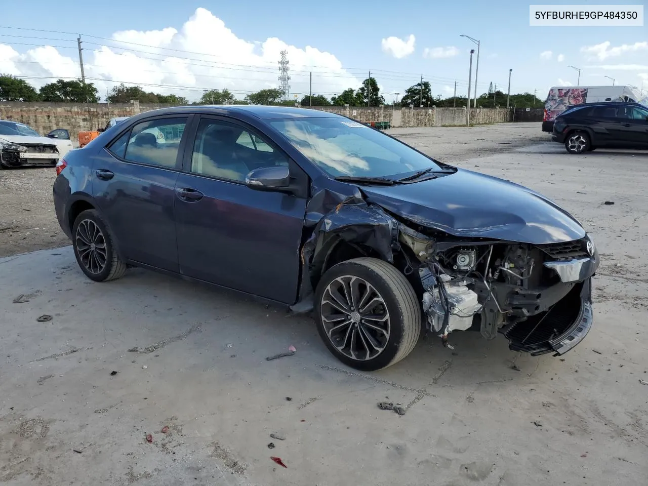 2016 Toyota Corolla L VIN: 5YFBURHE9GP484350 Lot: 77537424